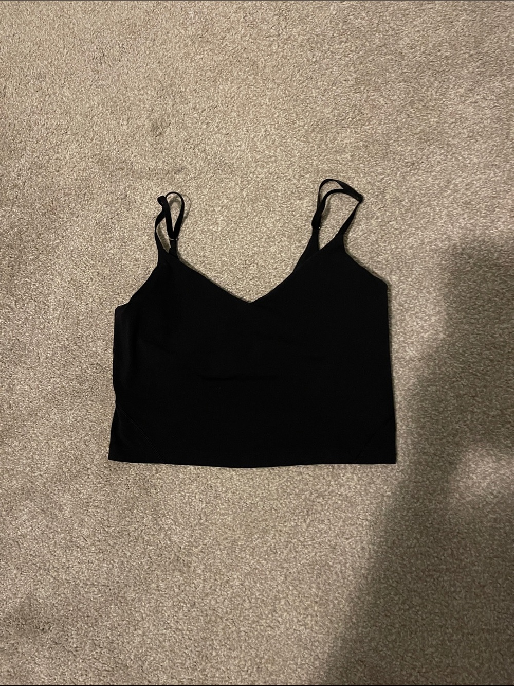 lululemon athletica Black V-Neck Spaghetti Strap Crop Tank